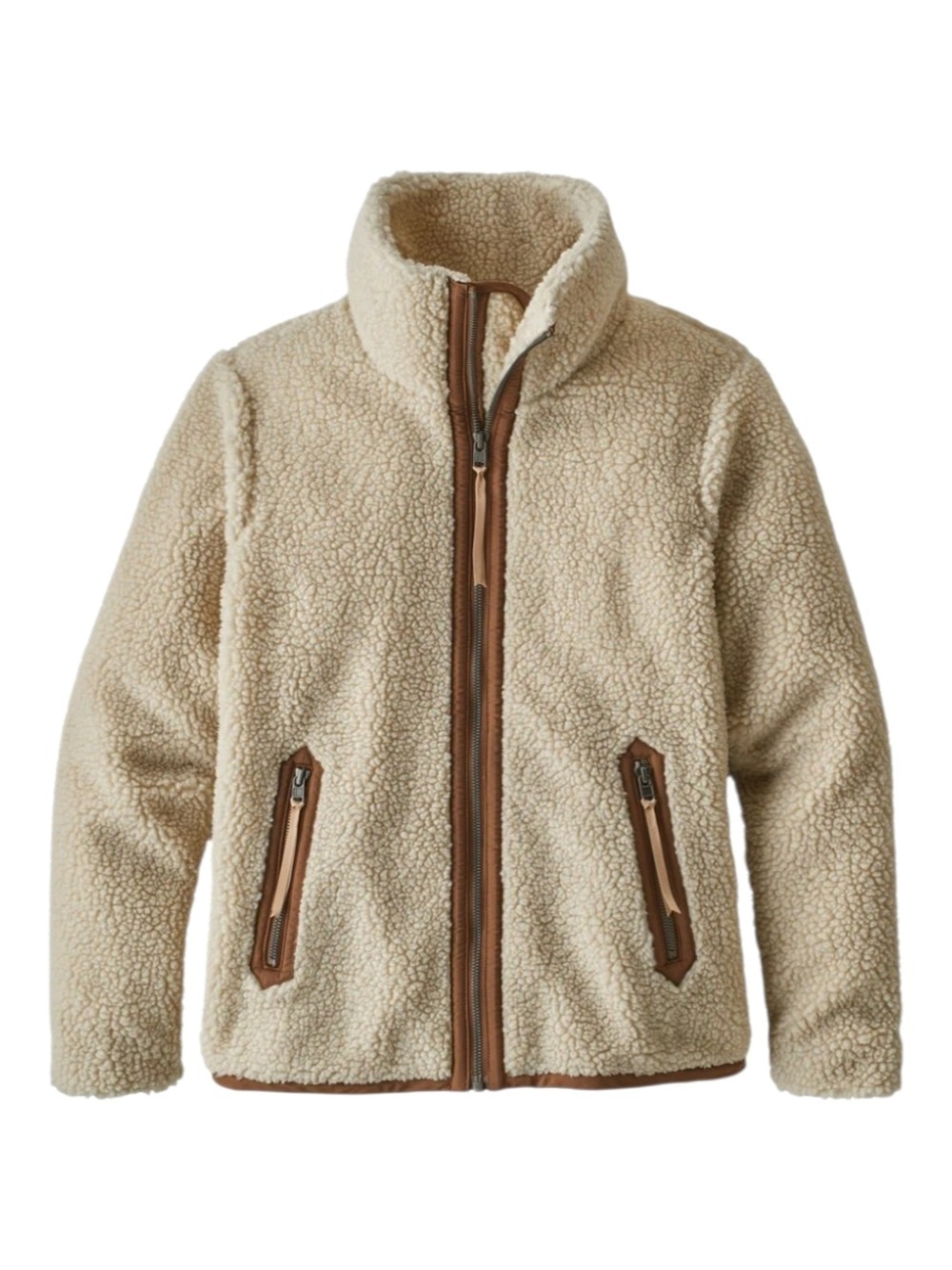 Patagonia Divided Sky Sherpa Jacket XS Cream Fleece Full Zip Cozy Western Style